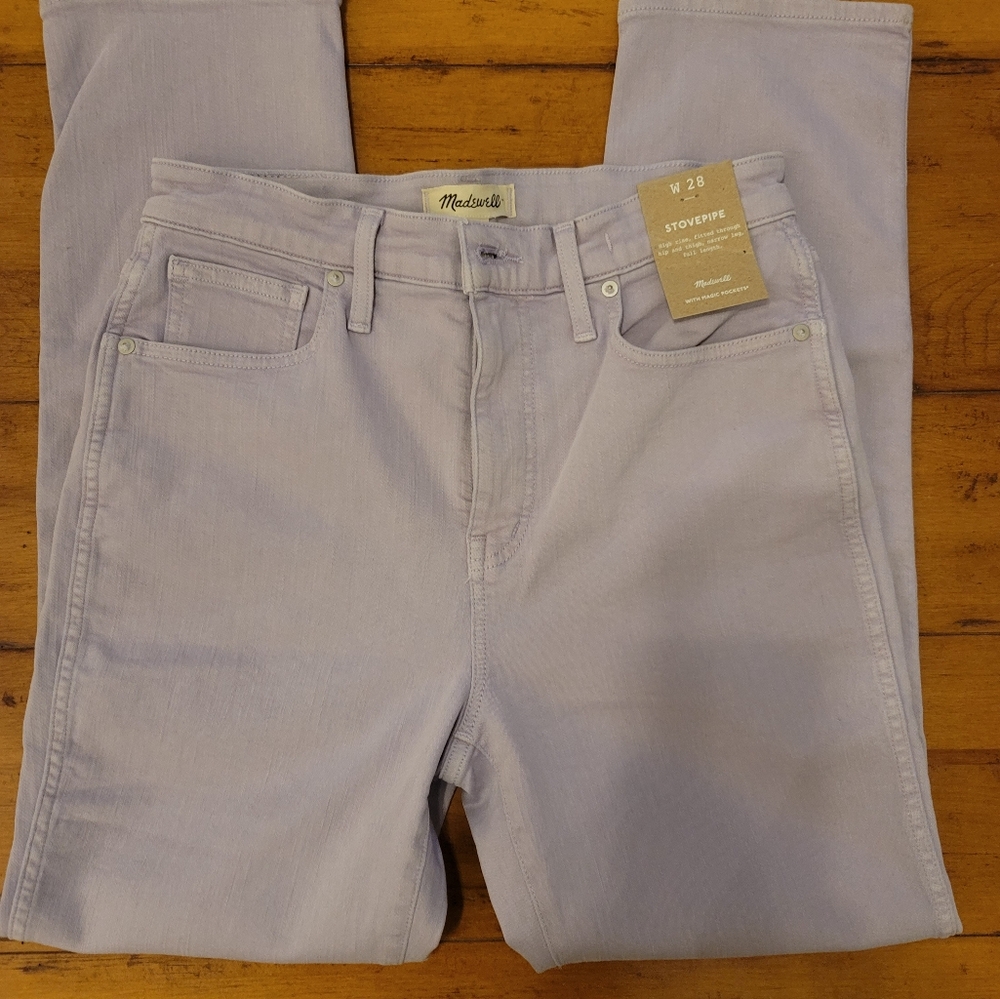 Madewell Stovepipe Jeans Womens 28 Lilac Lavender